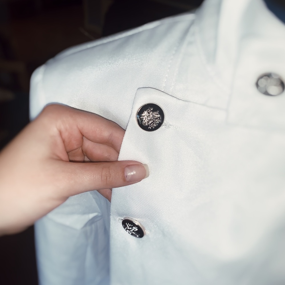 Double Breasted White Coat - image 3